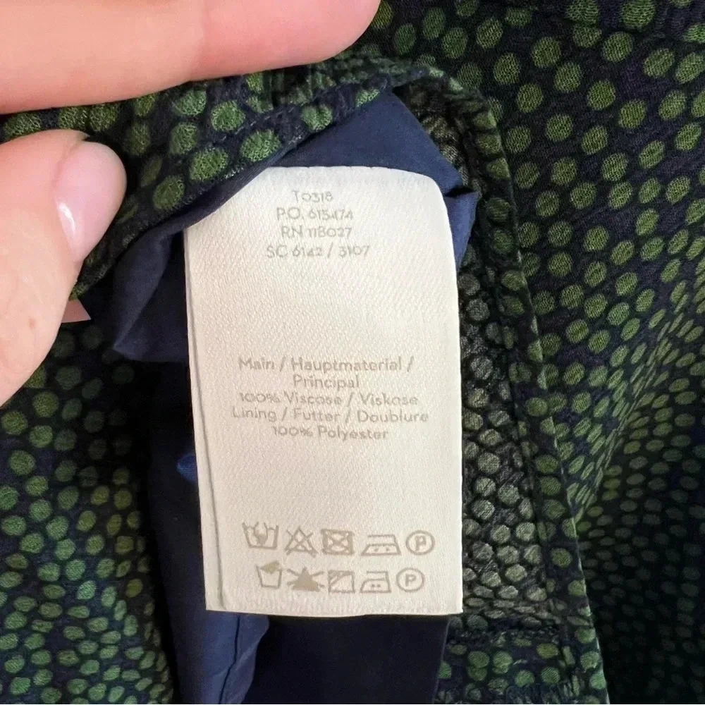 NEW BODEN Virginia Green and Navy Cluster Spot Skirt Size 4 - Picture 8 of 8